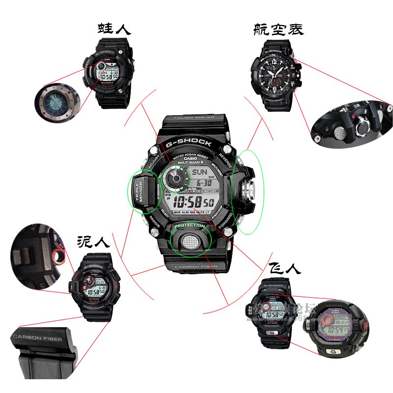 69 卡西欧 69 casio mater of g 新大师rangeman gw-9400j-1全