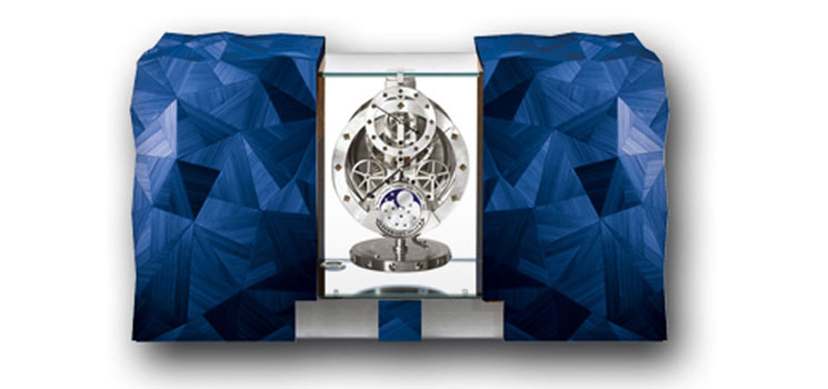 2015 SIHH 积家Atmos Marqueterie Céleste麦秆镶嵌空气钟，雕塑创意

钟表展
